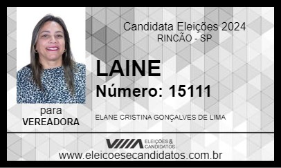 Candidato LAINE 2024 - RINCÃO - Eleições