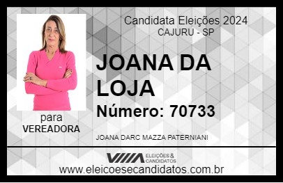 Candidato JOANA DA LOJA 2024 - CAJURU - Eleições