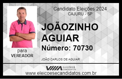 Candidato JOÃOZINHO AGUIAR 2024 - CAJURU - Eleições