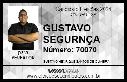 Candidato GUSTAVO SEGURANÇA 2024 - CAJURU - Eleições