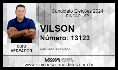 Candidato VILSON 2024 - RINCÃO - Eleições