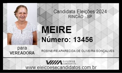 Candidato MEIRE 2024 - RINCÃO - Eleições