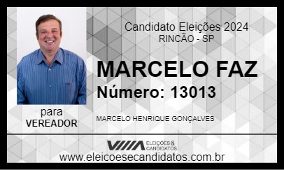 Candidato MARCELO FAZ 2024 - RINCÃO - Eleições