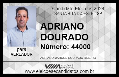 Candidato ADRIANO DOURADO 2024 - SANTA RITA D\OESTE - Eleições