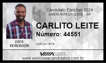 Candidato CARLITO LEITE 2024 - SANTA RITA D\OESTE - Eleições