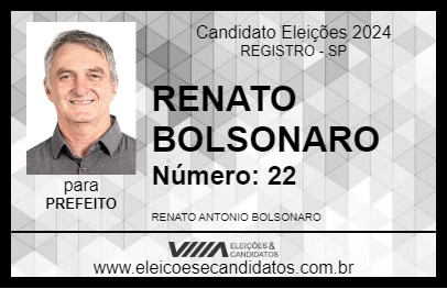 Candidato RENATO BOLSONARO 2024 - REGISTRO - Eleições