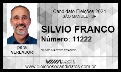 Candidato SILVIO FRANCO 2024 - SÃO MANUEL - Eleições