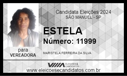 Candidato ESTELA 2024 - SÃO MANUEL - Eleições