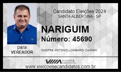 Candidato NARIGUIM 2024 - SANTA ALBERTINA - Eleições