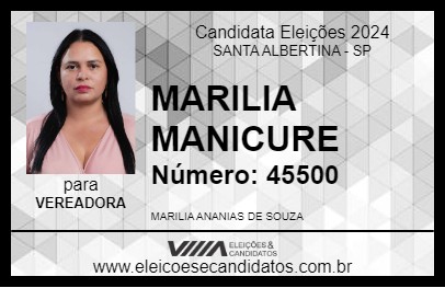 Candidato MARILIA MANICURE 2024 - SANTA ALBERTINA - Eleições