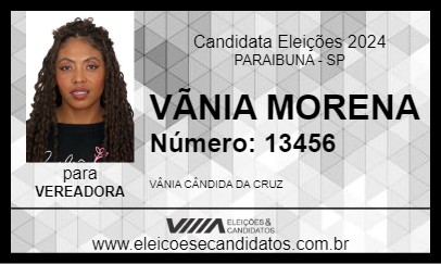 Candidato VÃNIA MORENA 2024 - PARAIBUNA - Eleições