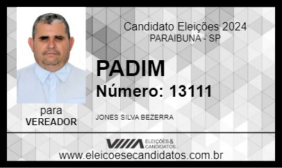 Candidato PADIM 2024 - PARAIBUNA - Eleições