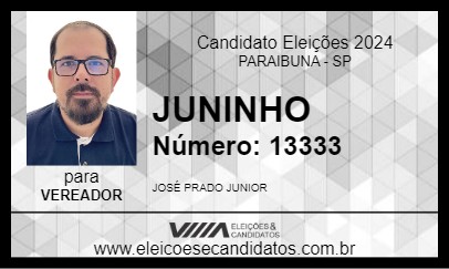 Candidato JUNINHO 2024 - PARAIBUNA - Eleições