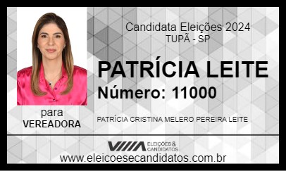 Candidato PATRÍCIA LEITE 2024 - TUPÃ - Eleições