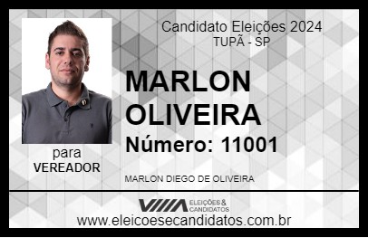 Candidato MARLON OLIVEIRA 2024 - TUPÃ - Eleições