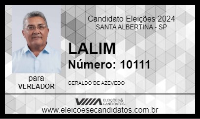 Candidato LALIM 2024 - SANTA ALBERTINA - Eleições