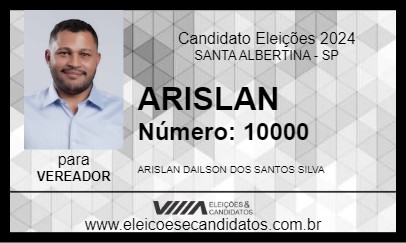 Candidato ARISLAN 2024 - SANTA ALBERTINA - Eleições