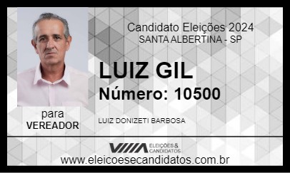 Candidato LUIZ GIL 2024 - SANTA ALBERTINA - Eleições