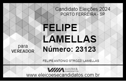 Candidato FELIPE LAMELLAS 2024 - PORTO FERREIRA - Eleições