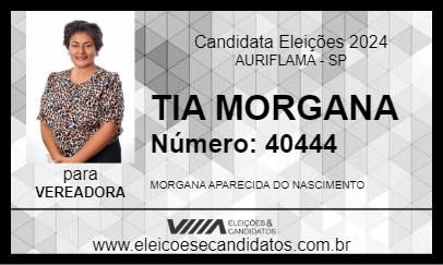 Candidato TIA MORGANA 2024 - AURIFLAMA - Eleições