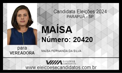 Candidato MAÍSA 2024 - PARAPUÃ - Eleições