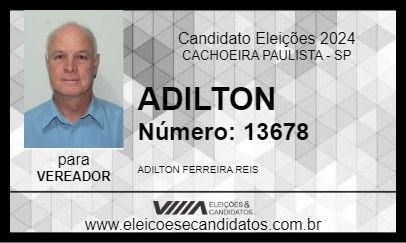 Candidato ADILTON 2024 - CACHOEIRA PAULISTA - Eleições