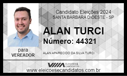 Candidato ALAN TURCI 2024 - SANTA BÁRBARA D\OESTE - Eleições