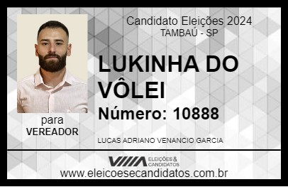 Candidato LUKINHA DO VÔLEI 2024 - TAMBAÚ - Eleições