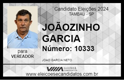 Candidato JOÃOZINHO GARCIA 2024 - TAMBAÚ - Eleições