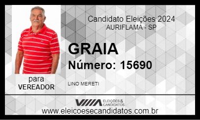 Candidato GRAIA 2024 - AURIFLAMA - Eleições