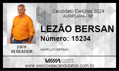 Candidato LEZÃO BERSAN 2024 - AURIFLAMA - Eleições