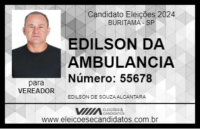 Candidato EDILSON DA AMBULANCIA 2024 - BURITAMA - Eleições