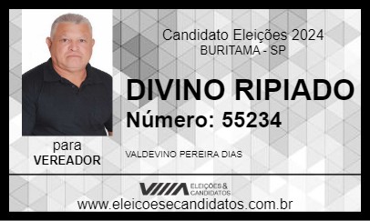 Candidato DIVINO RIPIADO 2024 - BURITAMA - Eleições