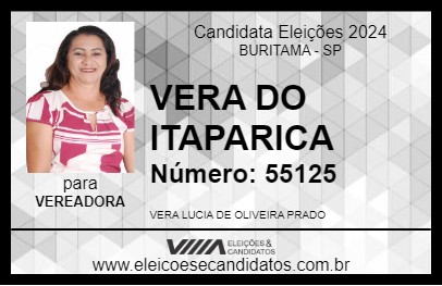 Candidato VERA DO ITAPARICA 2024 - BURITAMA - Eleições