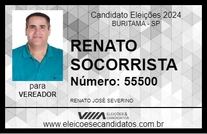 Candidato RENATO SOCORRISTA 2024 - BURITAMA - Eleições