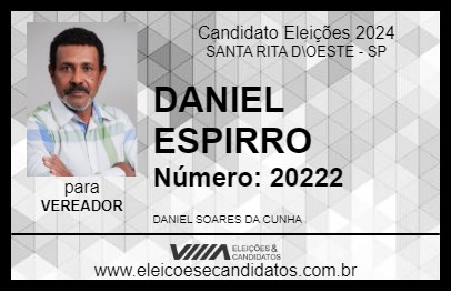 Candidato DANIEL ESPIRRO 2024 - SANTA RITA D\OESTE - Eleições