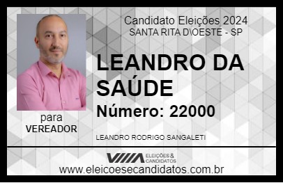 Candidato LEANDRO DA SAÚDE 2024 - SANTA RITA D\OESTE - Eleições