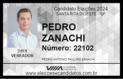 Candidato PEDRO ZANACHI 2024 - SANTA RITA D\OESTE - Eleições