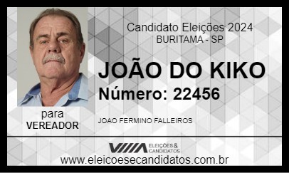 Candidato JOÃO DO KIKO 2024 - BURITAMA - Eleições