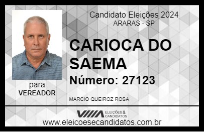 Candidato MÁRCIO CARIOCA 2024 - ARARAS - Eleições