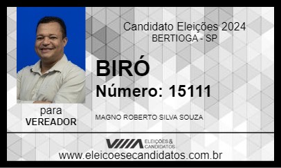 Candidato BIRÓ 2024 - BERTIOGA - Eleições