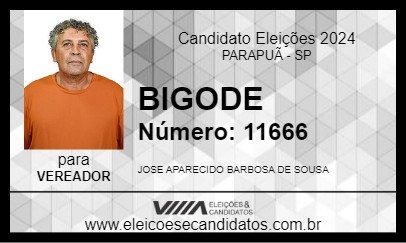 Candidato BIGODE 2024 - PARAPUÃ - Eleições