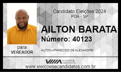 Candidato AILTON BARATA 2024 - POÁ - Eleições