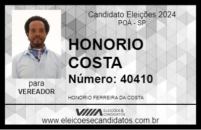 Candidato HONORIO COSTA 2024 - POÁ - Eleições