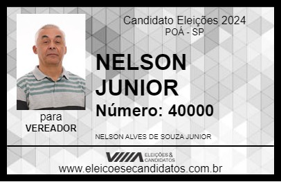 Candidato NELSON JUNIOR 2024 - POÁ - Eleições