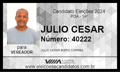 Candidato JULIO CESAR 2024 - POÁ - Eleições