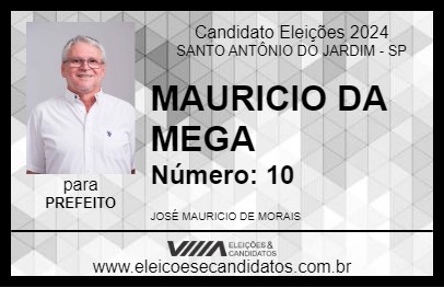 Candidato MAURICIO DA MEGA 2024 - SANTO ANTÔNIO DO JARDIM - Eleições