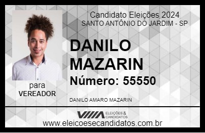 Candidato DANILO MAZARIN 2024 - SANTO ANTÔNIO DO JARDIM - Eleições