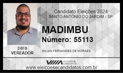 Candidato MADIMBU 2024 - SANTO ANTÔNIO DO JARDIM - Eleições