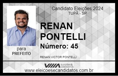 Candidato RENAN PONTELLI 2024 - TUPÃ - Eleições